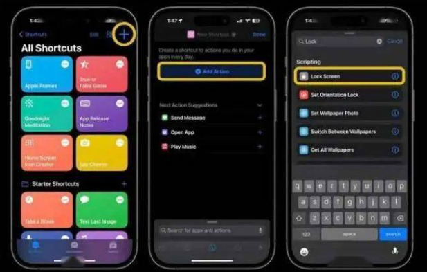 石阡苹果14锁屏维修店分享iPhone14升级iOS16.4后如何创建锁屏快捷方式 